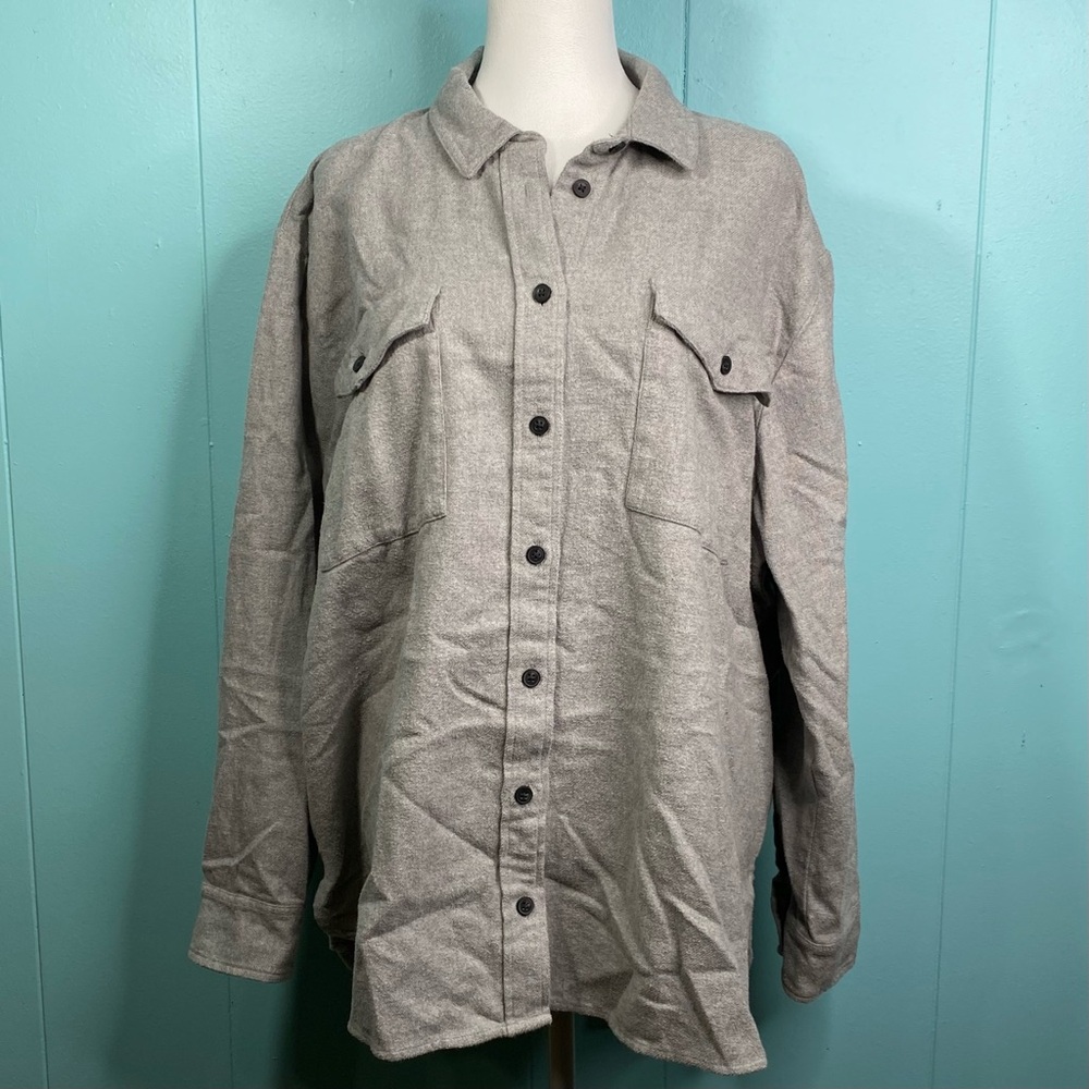 Madewell Size XXL Flannel Flap-Pocket Oversized Ex-Boyfriend Shirt - Picture 4 of 12